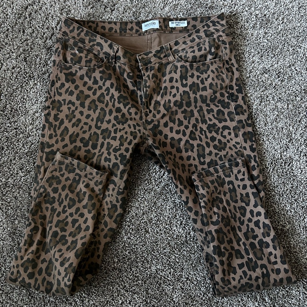 Cheetah print jeans